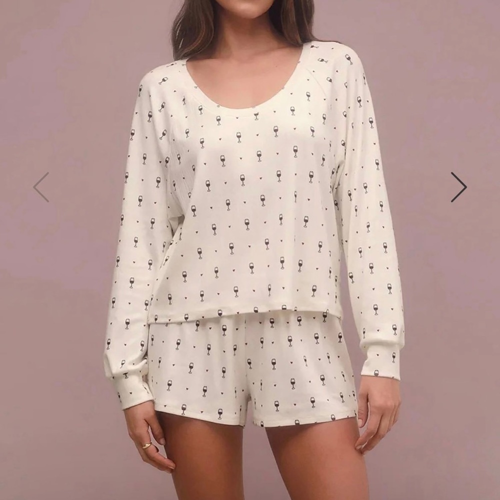 Wine Glass Pajama Top